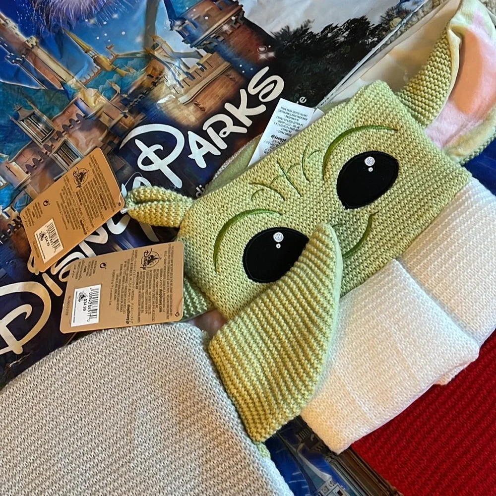 Two Disneyland parks baby yoda Grogu Christmas stockings